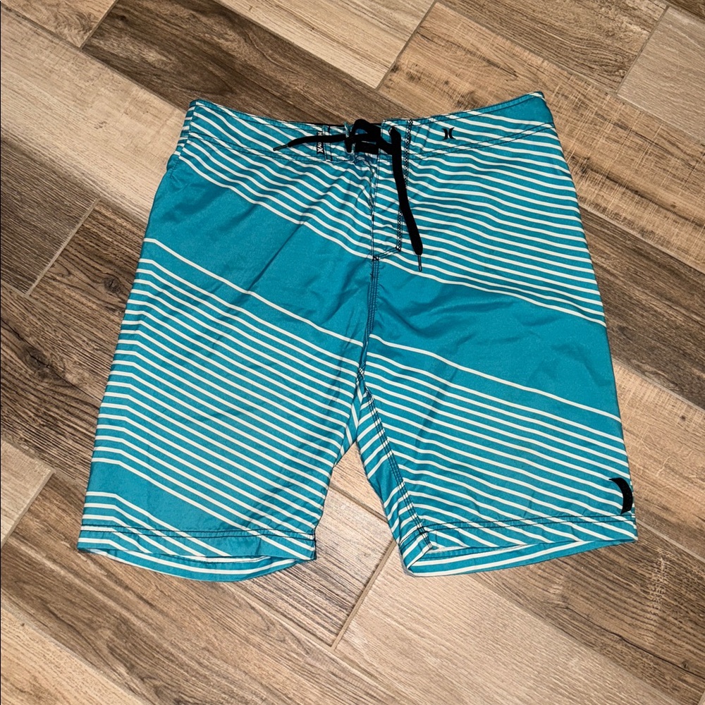 Hurley Black and Blue Board Shorts Sz L